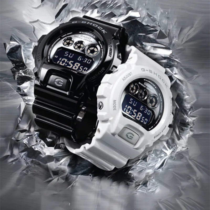 G-Shock 'Black Dial White Glamour Digital Men’s Watch- DW-6900NB-7